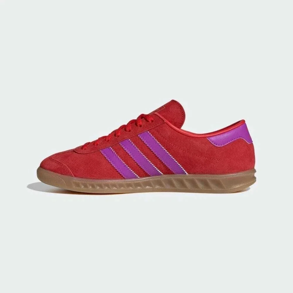 adidas Originals Hamburg Womens Size 10.5 Red Purple Burst‎ Gum Shoes IH5461 NEW